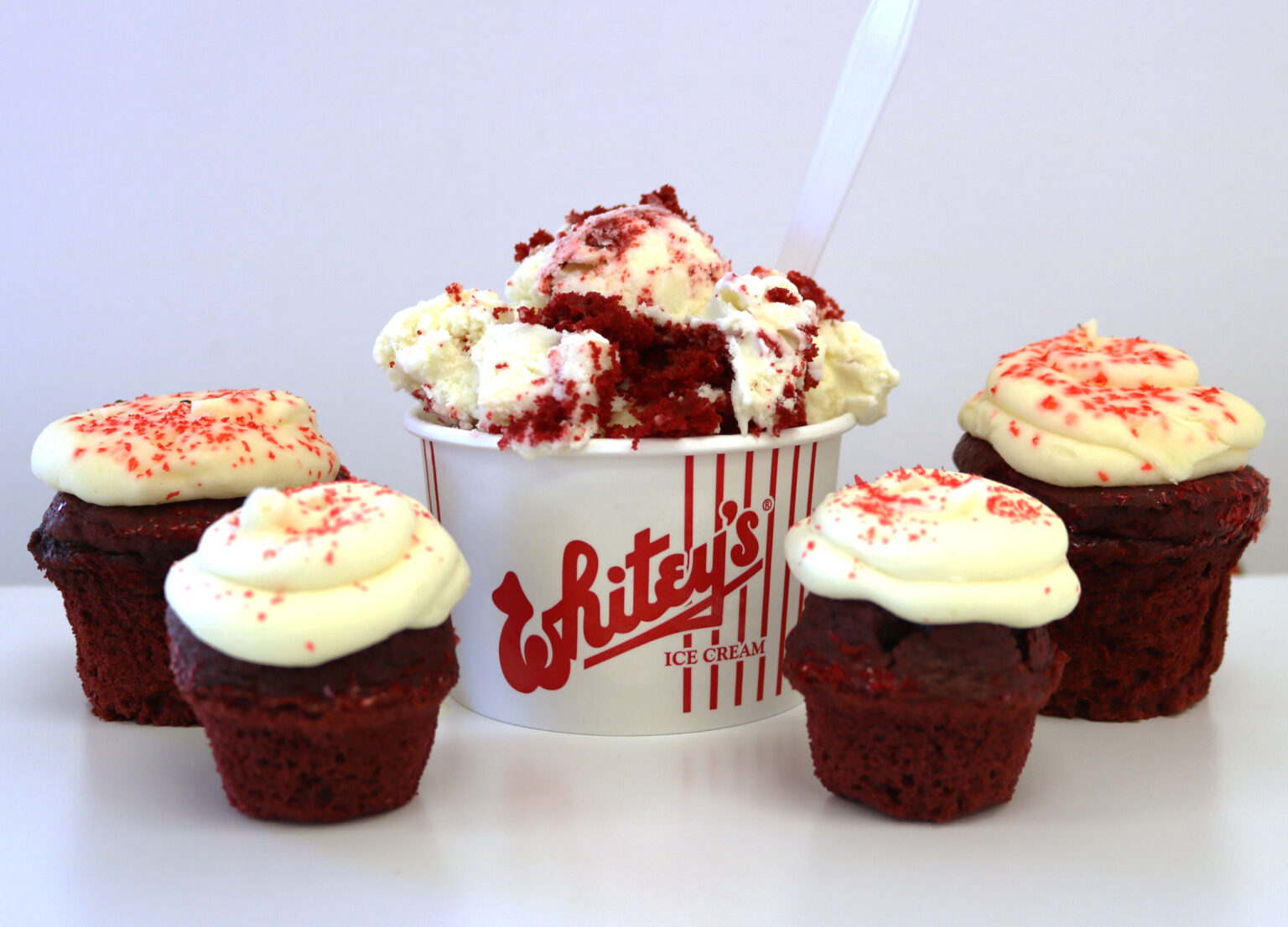 January Treat of the Month... Red Velvet Cake Ice Cream Whitey's Ice