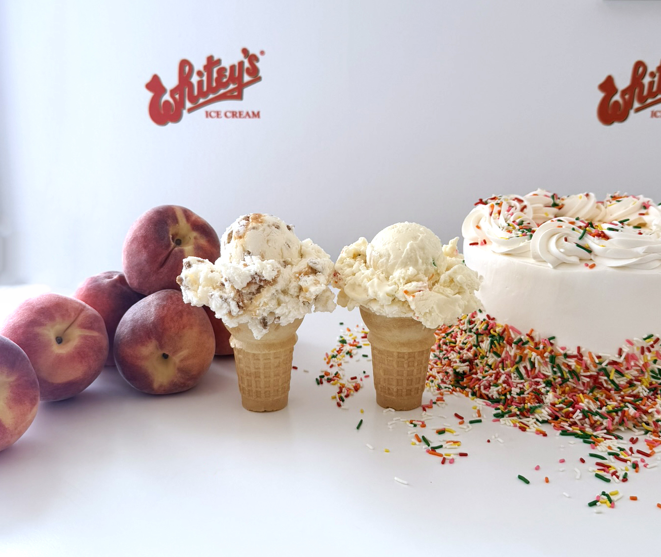 peach crisp + birthday cake